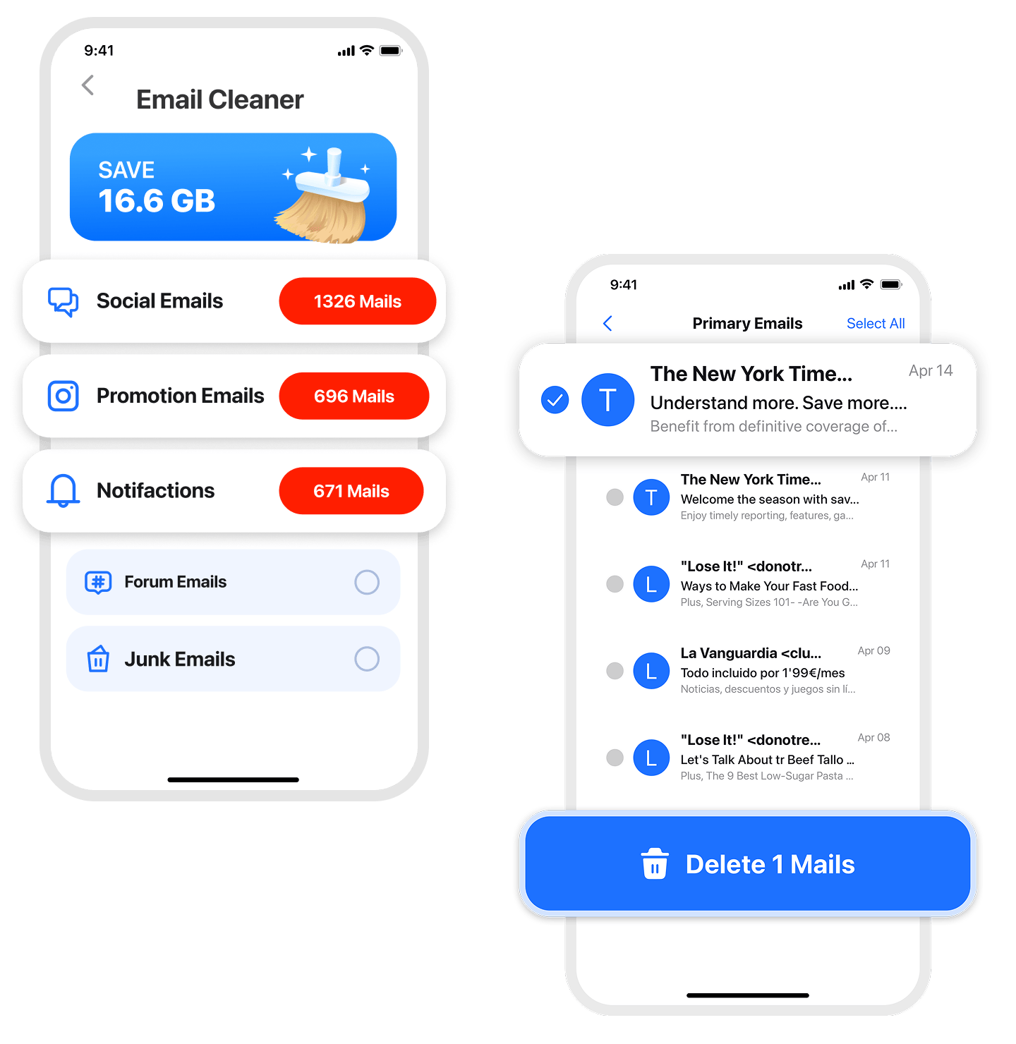 Email Cleaner Preview
